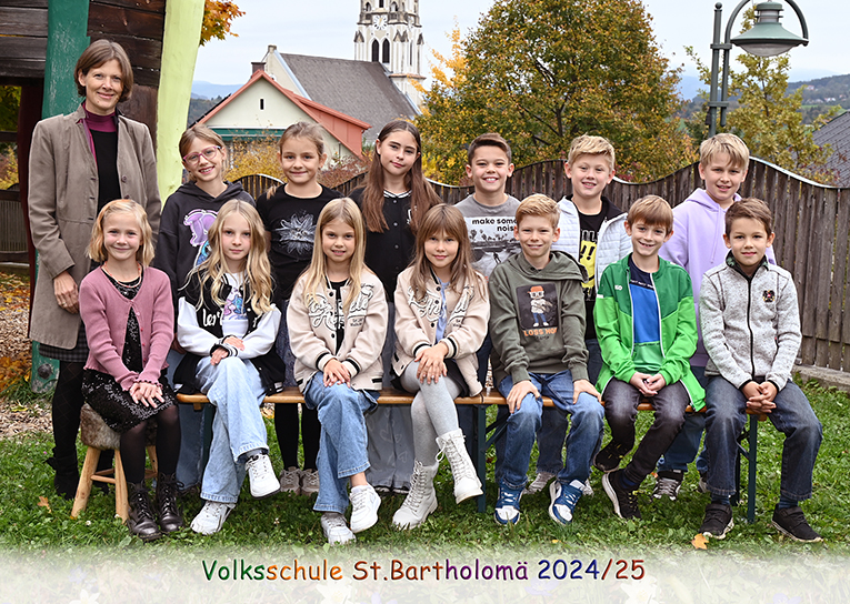 Klassenfoto 4. Klasse VS St. Bartholomä